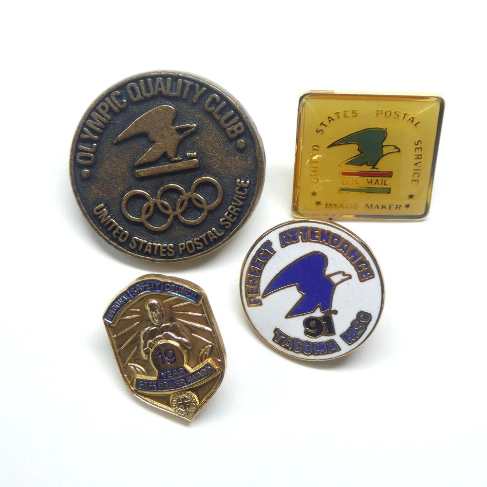 USPS Employee Pin Lot Safety 19 Year Attendance Olympic Quality Image Maker Vtg